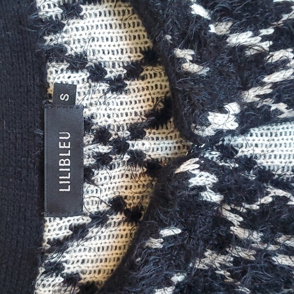 Lilibleu Soft Cardigan - Black/White - Picture 2 of 3